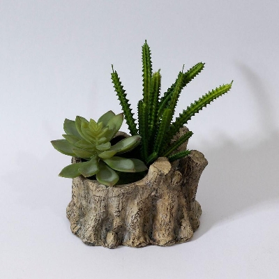 Picture of Ultra Realistic Heavy wight Pot With Artificial Succulent & Cactus Arrangement