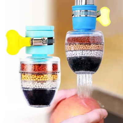 Picture of 6-layers Purifier Tap Filter Water Saving Kitchen Faucet Bubbler Activated Carbon Filtration Shower Head Nozzle Cleaning Filters