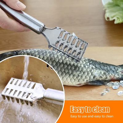 Picture of Stainless Steel Fish Scale Remover Fish Scaler Scraper Kitchen Tool