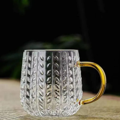 Picture of 1 pcs fireproof Glass Cold Coffee Cup Retro Mug Transparent Water Tea Drinkware Milk Juice Mugs Cup Tumblers