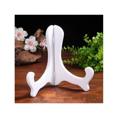 Picture of Plastic Plate Holders, Folding White Plastic Plate Holders Dish Picture Frame Decorative Display Stand Rack
