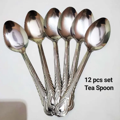Picture of Light Wait  Stainless Steel Tea spoon, (Set of 12), Silver 15cm