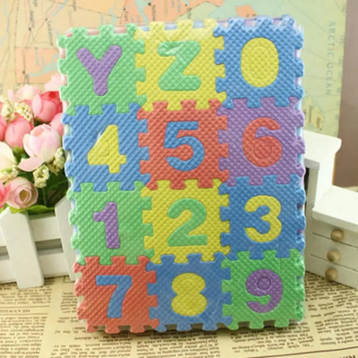 Picture of 36 Pieces Child Cartoon Letters Numbers Foam Play Puzzle Mat Floor Carpet Rug for Baby Kids Home Decoration