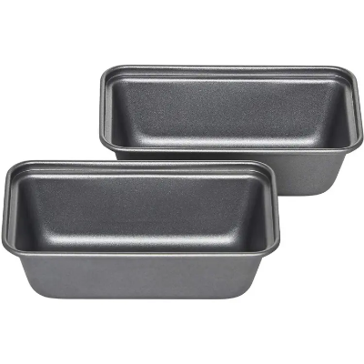 Buy 2-pcs-non-stick-square-cake-pan-sizel-made-of-non-stick-black-aluminum-for-home-kitchen-and-catering-25-cm-x13-cm-x-6-cm at Best Price In Bangladesh