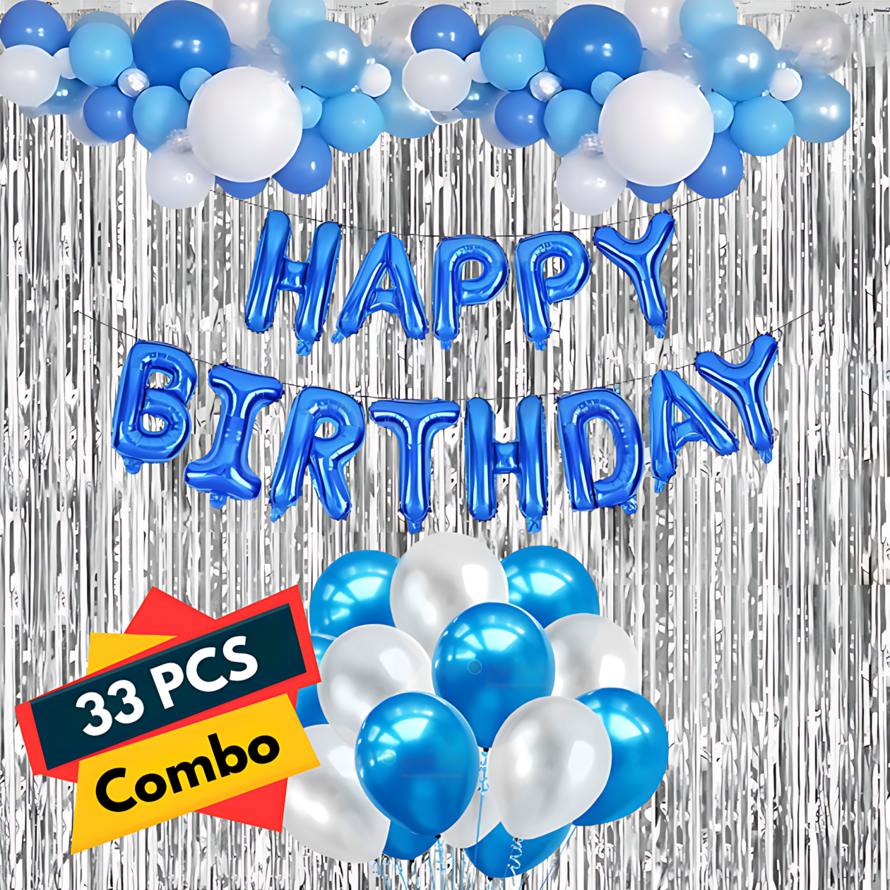 Birthday Decoration Combo Blue Theme 