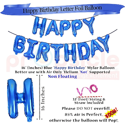 Birthday Decoration Combo Blue Theme 