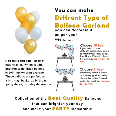 Birthday Decoration Combo Golden Theme 