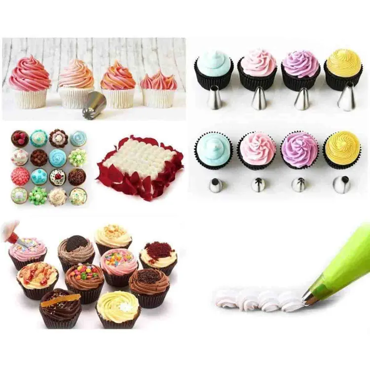 Buy 12 Piece Cake Decorating Set Frosting Icing Piping Bag Tips with Steel nozzles  Online at Best Price In Bangladesh