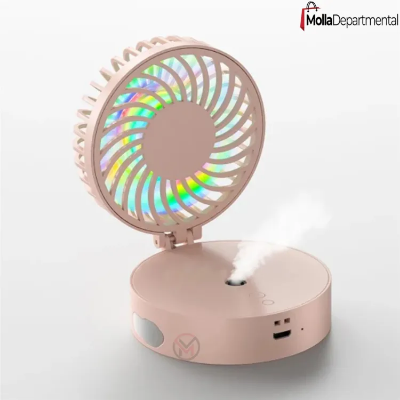 Buy 1pcs USB Rechargeable Fan Lazy Hanging Neck Nebulizer Portable Facial Nano Mist Sprayer Colorful Lights Air Humidifier Mini Table Fan Online at Best Price In Bangladesh