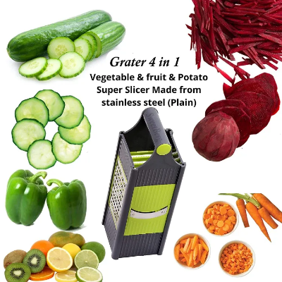 Buy Plastic 4 in 1 Vegetable Slicer/Potato Chips Maker Grater with 4 Sides Vegetable Choppers-Potato Chips Maker Vegetable Potato Slicer and Smooth Grip  Online at Best Price In Bangladesh