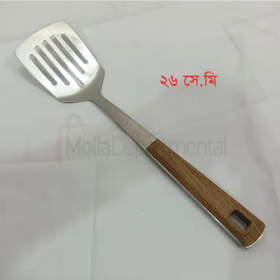 Picture of 1 pcs stainless steel silver color Serving spoon Slotted turner spoon 26cm long