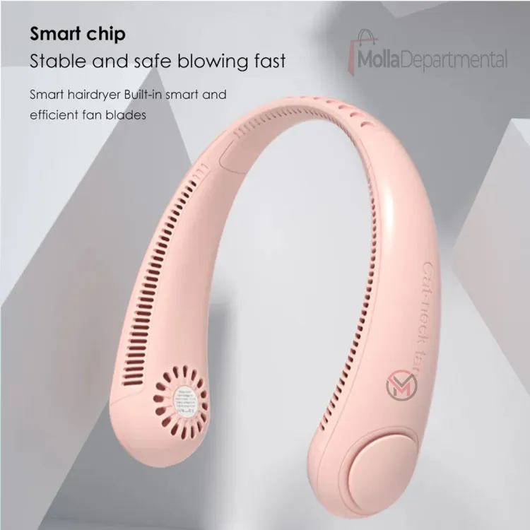 Buy usb-rechargeable-mini-portable-neck-fan-bladeless-mute-sports-fans-for-outdoor-hanging-neck-fan Online at Best Price In Bangladesh