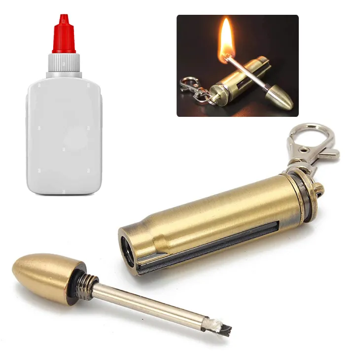 Buy permanent-match-metal-matchstick-fire-starter-waterproof-keychain-lighter-emergency-flint-match-best-gifts-for-camping-survival-enthusiast-with-fuel  Online at Best Price In Bangladesh