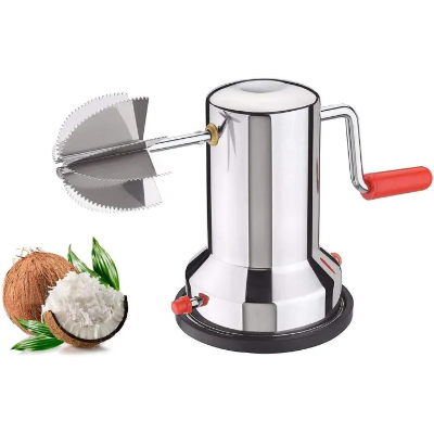 Buy   Latest Stainless Steel Coconut Scraper with Vacuum Base, Coconut Grater Machine, Coconut Crusher Manual Hand Roller, Coconut Chopper for Kitchen, Coconut Scrapper Tool (Silver) Online at Best Price In Bangladesh