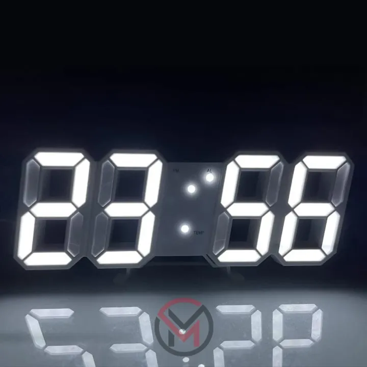 Buy Electronic Digital Clock Wall Clocks Hanging Watch Snooze Table Bedroom  at Best Price In Bangladesh