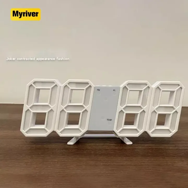 Buy Electronic Digital Clock Wall Clocks Hanging Watch Snooze Table Bedroom  at Best Price In Bangladesh