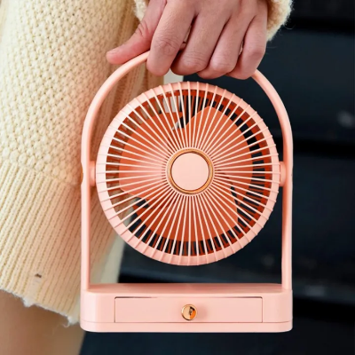 Buy YASE Table Fan Mini USB Strong Wind Rechargeable Desk Fans Wireless Wind Speed 330° Degree Rotate   at Best Price In Bangladesh