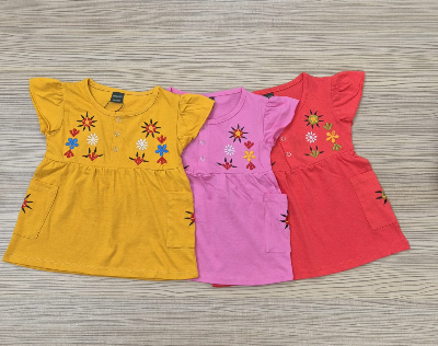 Buy Embroidered Soft Cotton Tops for Girls at Best Price In Bangladesh