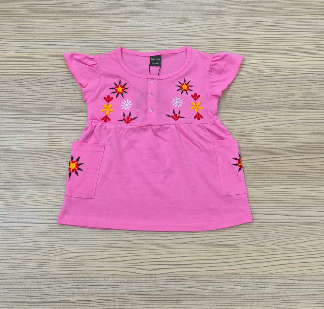 Buy Embroidered Soft Cotton Tops for Girls at Best Price In Bangladesh