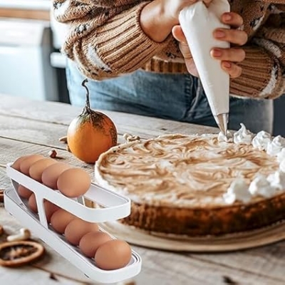 Picture of Egg Tray for Space-Saving and Durable Storage Solution with Gravity-Fed Design, Ideal for Fridge and Pantry