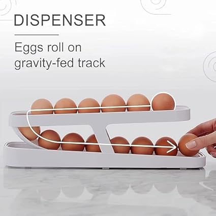 Picture of Egg Tray for Space-Saving and Durable Storage Solution with Gravity-Fed Design, Ideal for Fridge and Pantry