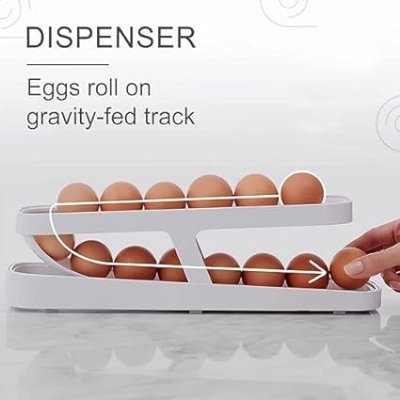Picture of Egg Tray for Space-Saving and Durable Storage Solution with Gravity-Fed Design, Ideal for Fridge and Pantry