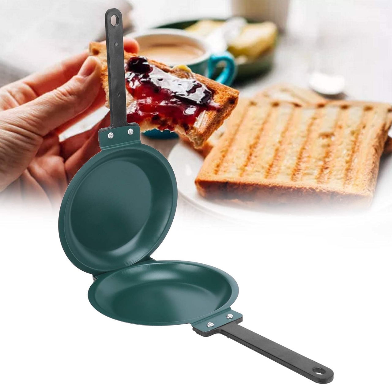 Picture of Double Sided Pancake Pan Frying Pot Cookware for Kitchen Omelet Steak Ham Pans Kitchen Stove Utensils Cooking Pot-Gadget Biz