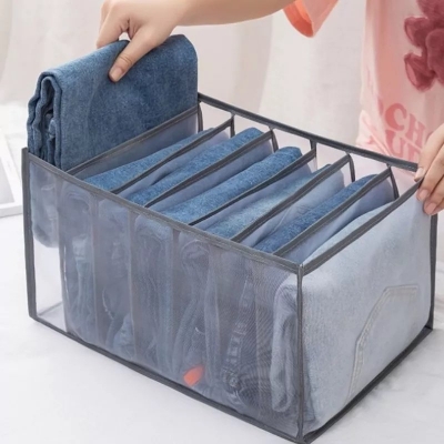 Picture of 4 PCS Wardrobe Drawer，Clothes Finishing Machine，Washable Foldable Drawer Compartment Storage