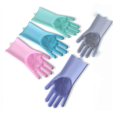 Picture of High Quality Silicone Dish Washing Kitchen Hand Gloves