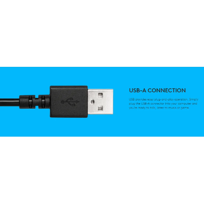 Buy Logitech H390 USB Computer Headphone Black at Best Price In Bangladesh