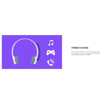 Buy Logitech H150 STEREO Headset (Two port) White at Best Price In Bangladesh