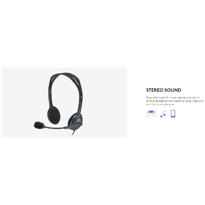 Buy Logitech H111 Single Port Headphone at Best Price In Bangladesh