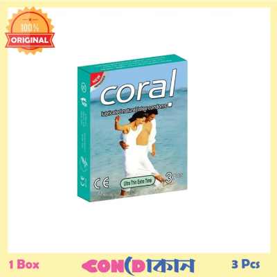 Picture of Coral – Ultra Thin Extra Time Condom 1 Box (3 pcs)