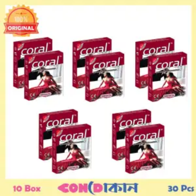 Picture of Coral Dotted Extra Time Condom 10 Box ( 30 Pcs ) (FBD)