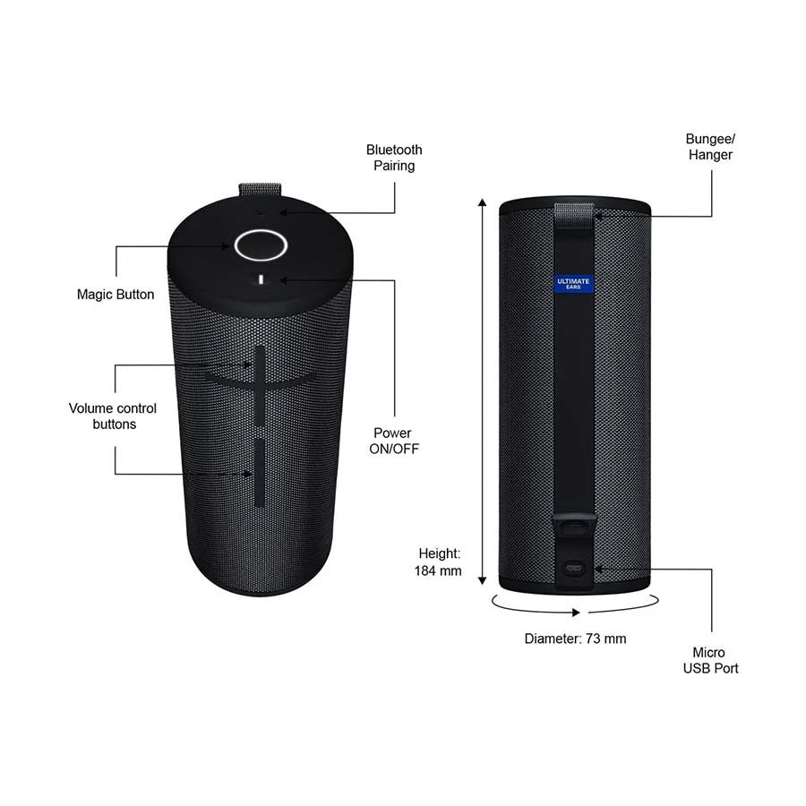 Buy Logitech UE Boom 3 Portable Bluetooth Speaker Night Black  at Best Price In Bangladesh