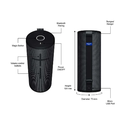 Buy Logitech UE Boom 3 Portable Bluetooth Speaker Night Black  at Best Price In Bangladesh