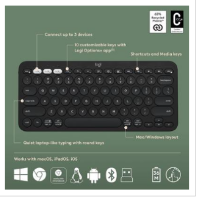 Buy Logitech Pebble 2 Wireless Keyboard and Mouse Combo Black at Best Price In Bangladesh