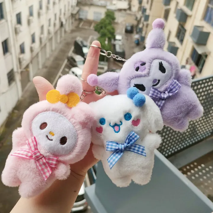 Buy  Kawaii Plush Doll Toy Cute Cartoon Hello Kitty Kuromi My Melody Cinnamoroll Plushie Keychain Bags Pendant Decoration Gift ANLAN  at Best Price in Bangladesh