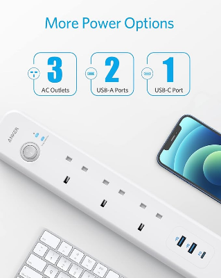 Buy  Anker Power Extend 3 Way Extension Strip at Best Price In Bangladesh