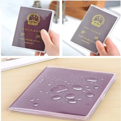 Picture of Two in One Transparent Plastic Passport Cover 1pcs
