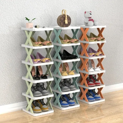 Picture of 5 Layers-New multi-functional household foldable shoe cabinet, home balcony toy foldable storage unit