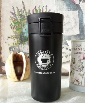 Picture of 380ml Stainless Steel Coffee Mugs Insulated Water Bottle Tumbler Thermos Cup Vacuum Flask Premium Travel Coffee Mug