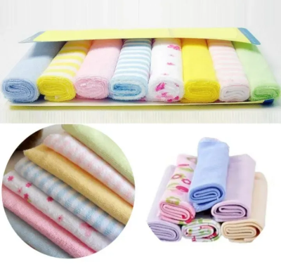 Picture of Soft Cotton Baby Handkerchief or Towel - 8pcs