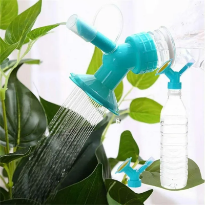Picture of Plastic Bottle Watering Double Nozzle Bottle Cap Sprinkler Portable Watering Sprinkler Plant Bonsai Sprinkler for Indoor Seedlings Flower Vegetable Plant Garden Irrigation Tool