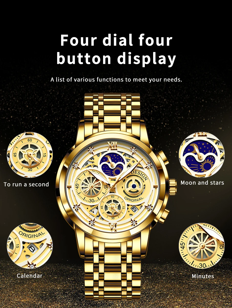 Buy  LIGELAND® Gold Watch - UT-545   at best price In Bangladesh