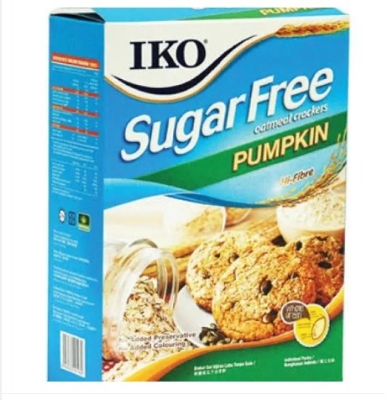Picture of Iko Sugar Free Biscuite Oatmeal Crackers Pumpkin - 178gm Imported from Malaysia