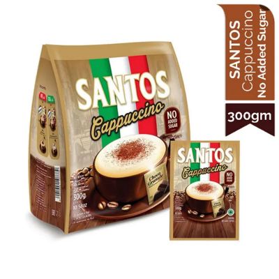Picture of Santos Cappuccino Premix Instant Coffee (No Added Sugar) 20 Sachetx15gm