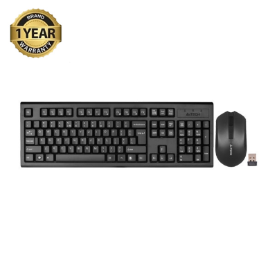 Buy A4Tech 3000N V-Track 2.4G Wireless Bangla Keyboard With Wireless Padless Optical Mouse  at Best Price In Bangladesh