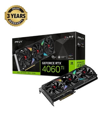 Picture of PNY GeForce RTX 4060 Ti 8GB GDDR6 XLR8 Gaming VERTO EPIC-X RGB Triple Fan Graphics Card