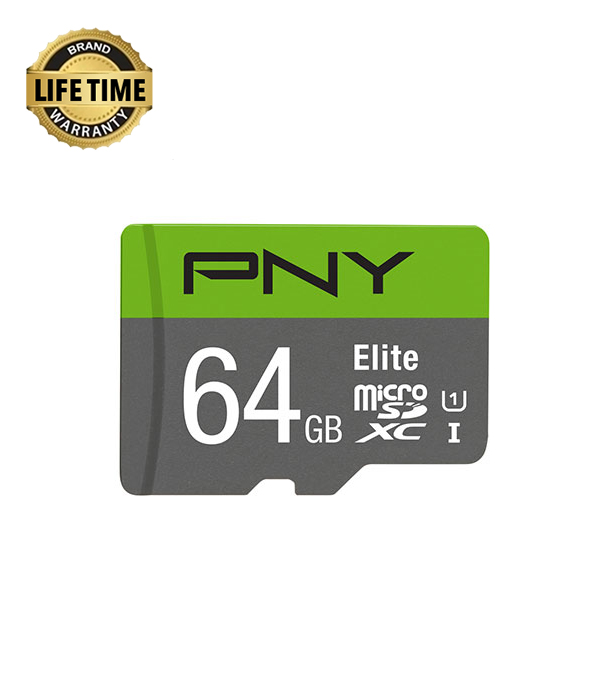 Picture of PNY Elite Class 10 U1 64GB microSD Memory Card